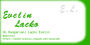 evelin lacko business card